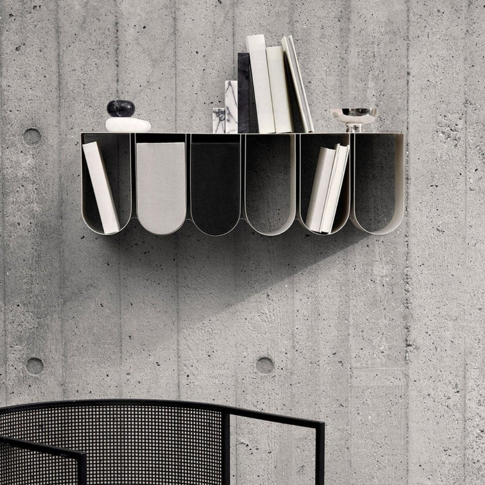 Kristina Dam Studio Curved Wall Shelf, Black - ökenhem