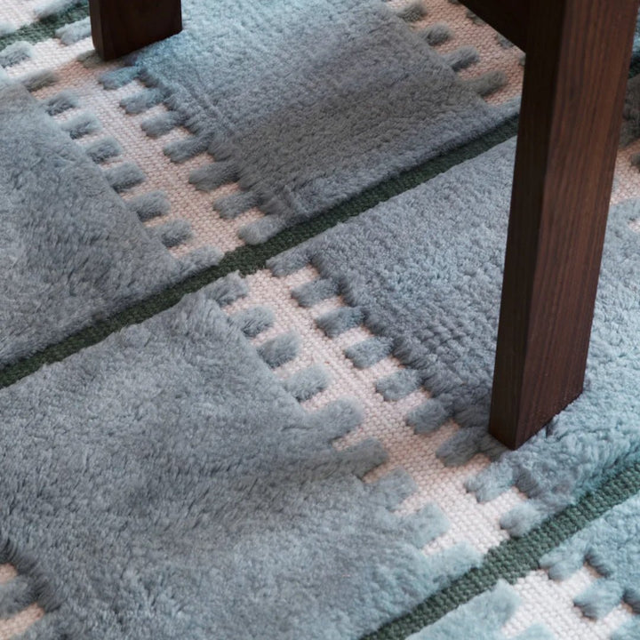 Lilly Wool Rug - Blue - ökenhem