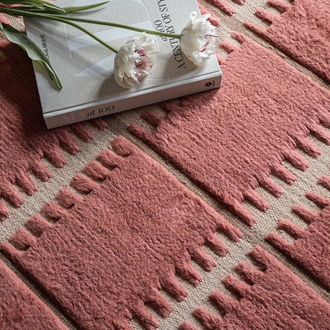 Lilly Wool Rug - Claret Red - ökenhem