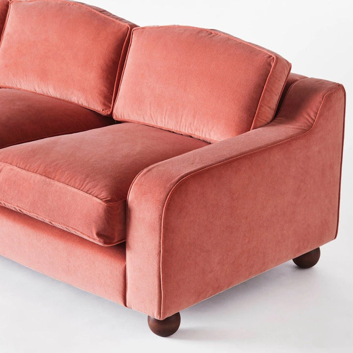 Lola Sofa Velvet Vintage Pink - ökenhem