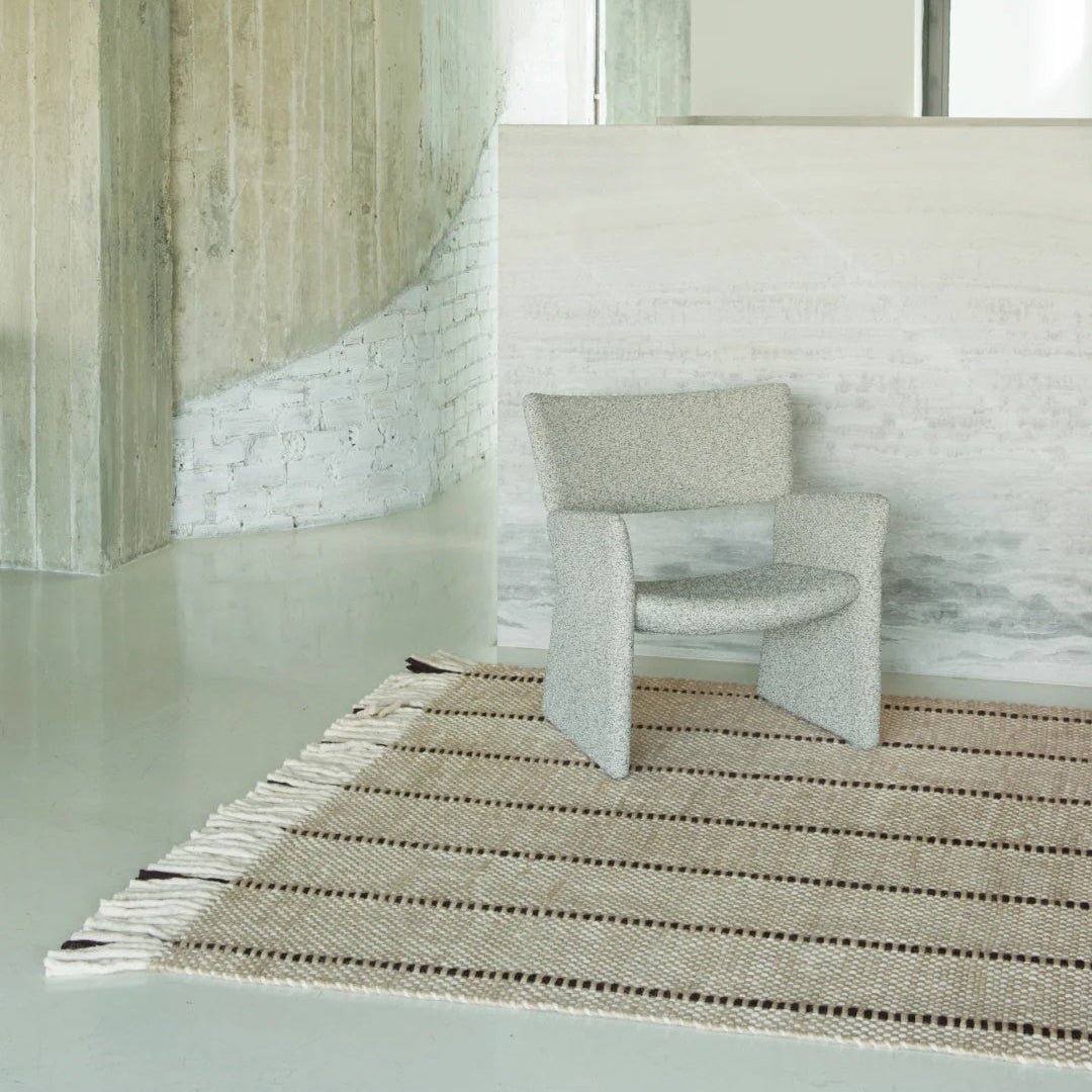 Massproductions Cord Wool Rug - Black &amp; White - ökenhem