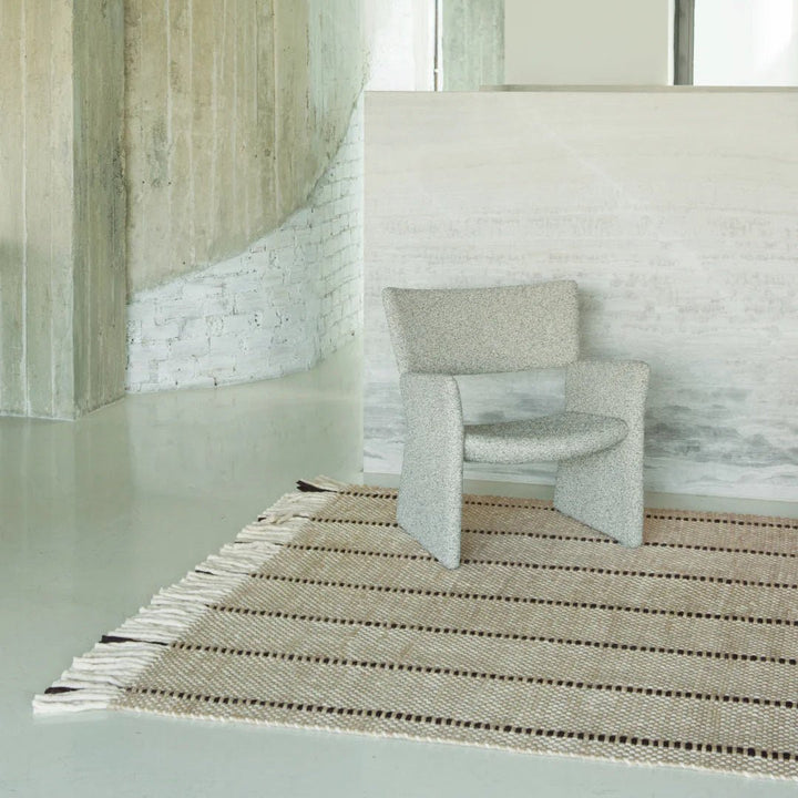 Massproductions Cord Wool Rug - Black &amp; White - ökenhem