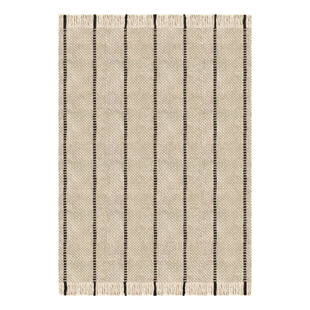 Massproductions Cord Wool Rug - Black & White - ökenhem