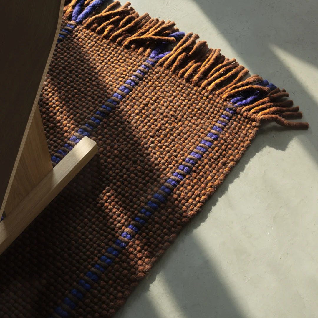 Massproductions Cord Wool Rug - Blue Brown - ökenhem