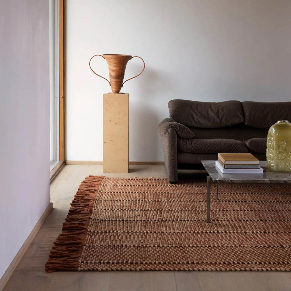 Massproductions Cord Wool Rug - Burgundy Rust - ökenhem
