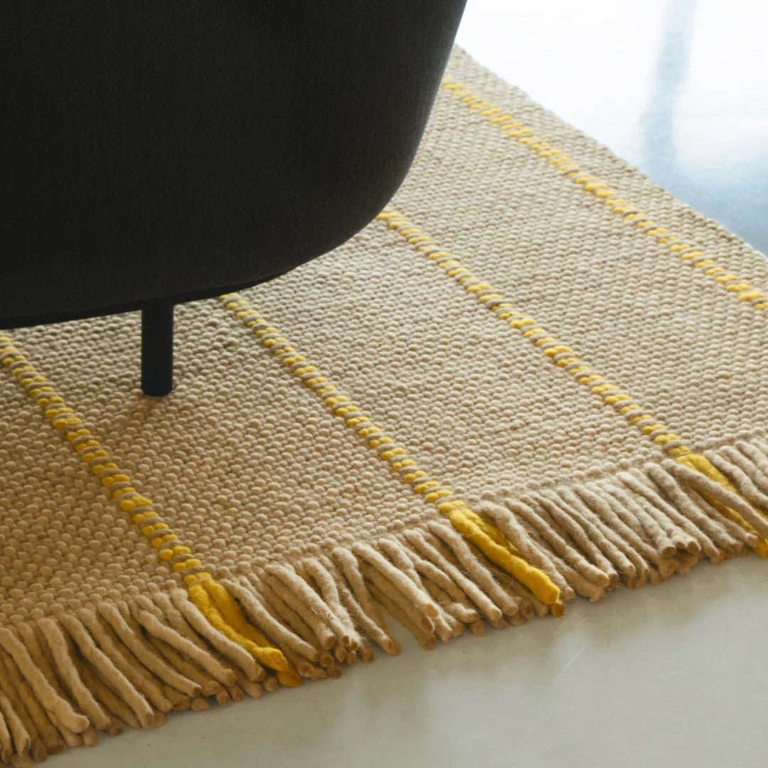 Massproductions Cord Wool Rug - Yellow Oatmeal - ökenhem