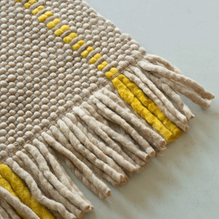 Massproductions Cord Wool Rug - Yellow Oatmeal - ökenhem