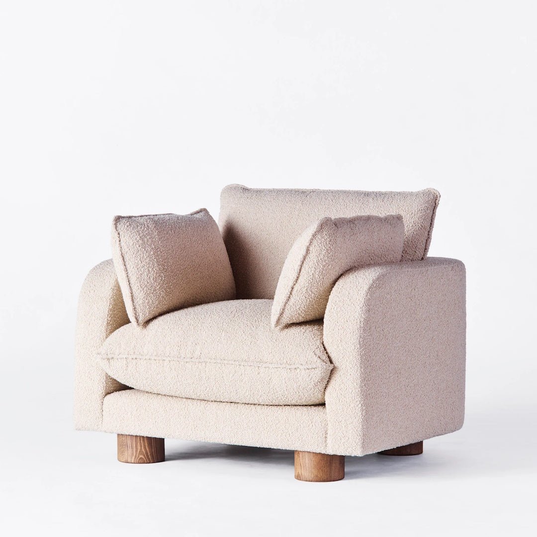 Miles Armchair Boucle Beige - ökenhem