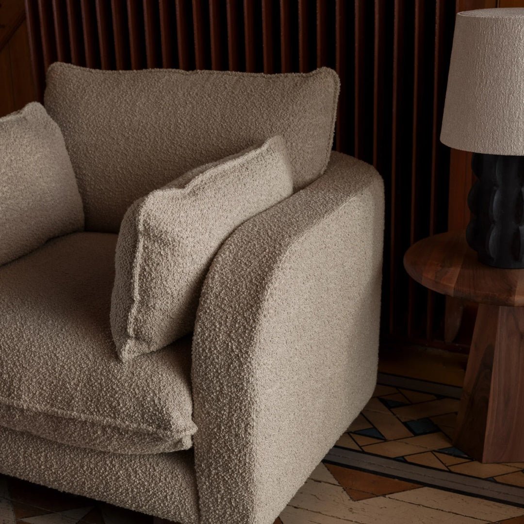 Miles Armchair Boucle Beige - ökenhem