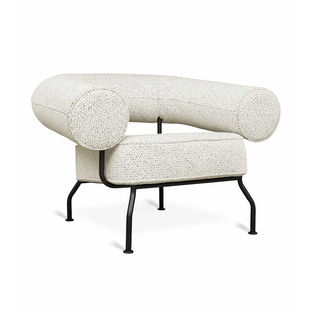 Mirador Lounge Chair in Jubilee Dalmatian, Black