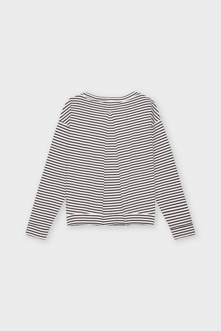 Moments Black Striped Cotton Top - ökenhem