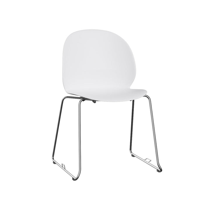 N02-21, Not Upholstered, with steel link in Recycled Plastic, Off White