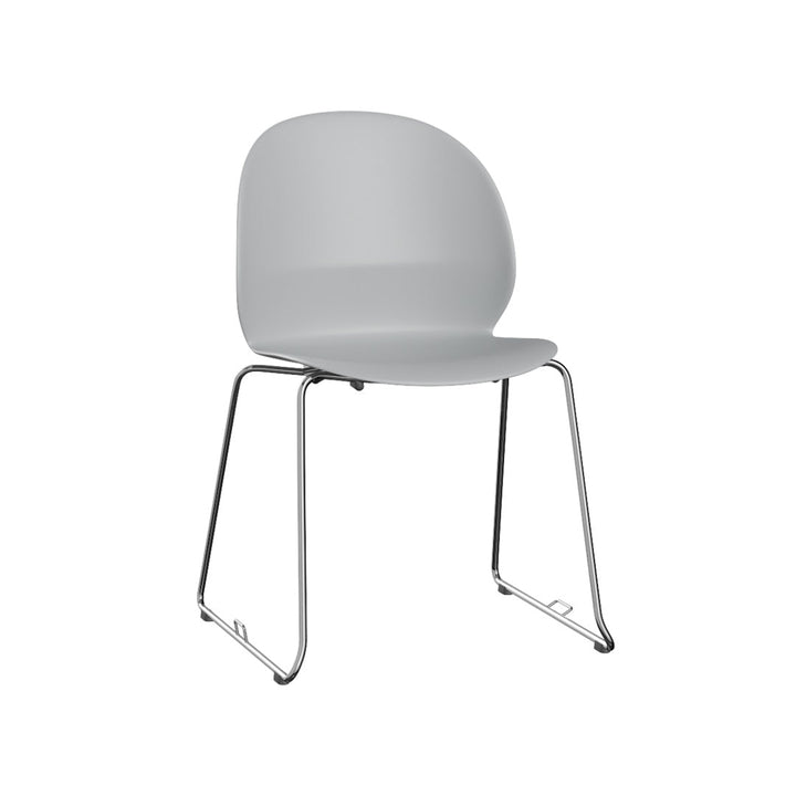 N02-21, Not Upholstered, with steel link in Recycled Plastic, Grey