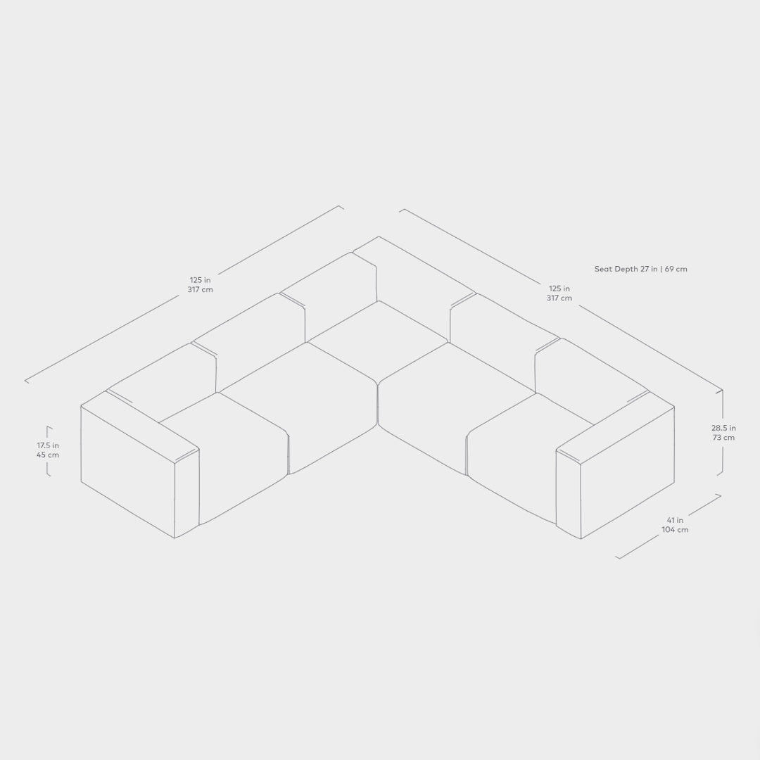 Nest Modular 5PC Corner Sectional - ökenhem