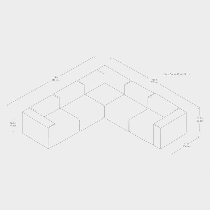 Nest Modular 5PC Corner Sectional - ökenhem
