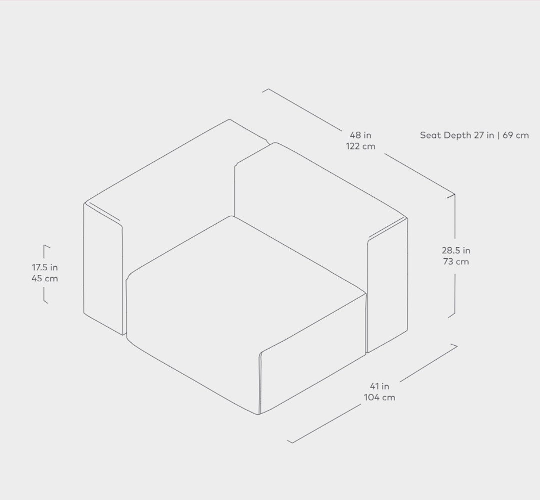 Nest Modular Left Arm - ökenhem