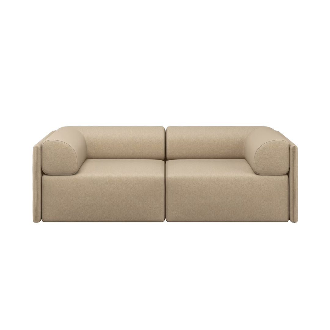 Palo Block 2-seater Sofa Low Back with Armrests - ökenhem