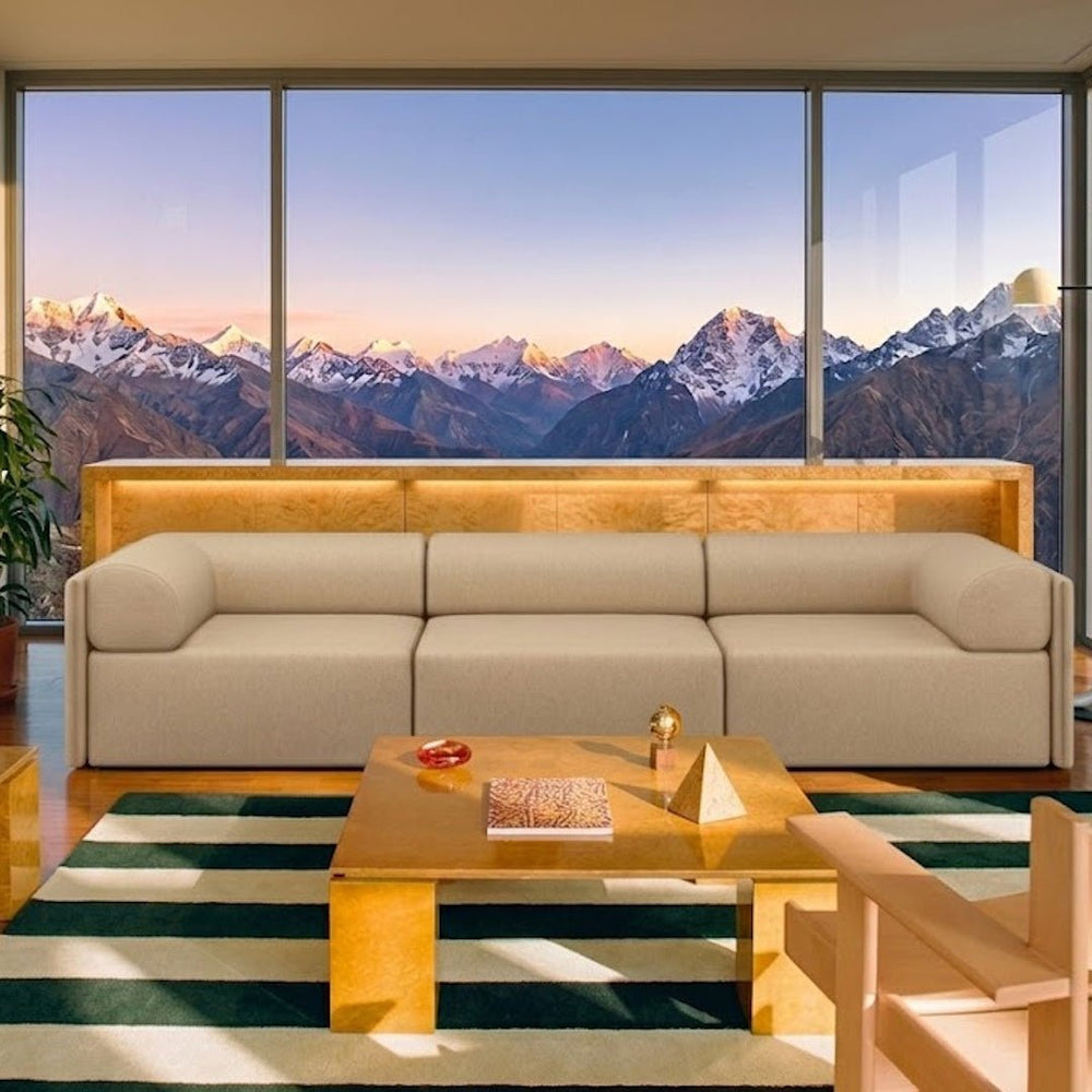 Palo Block 3 - seater Sofa Low Back with Armrests - ökenhem