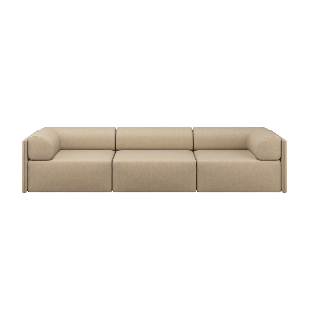 Palo Block 3-seater Sofa Low Back with Armrests - ökenhem