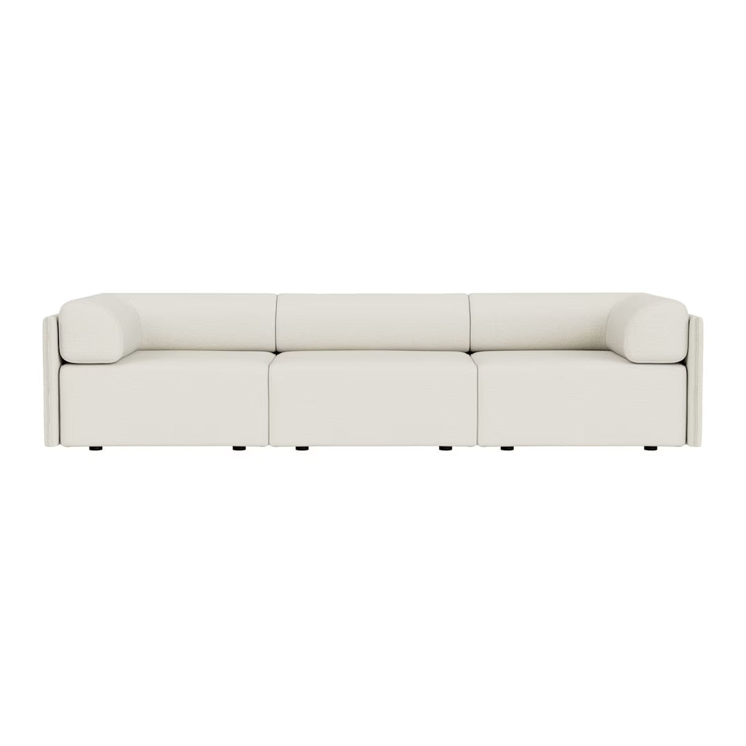 Palo Block 3-seater Sofa Low Back with Armrests - ökenhem
