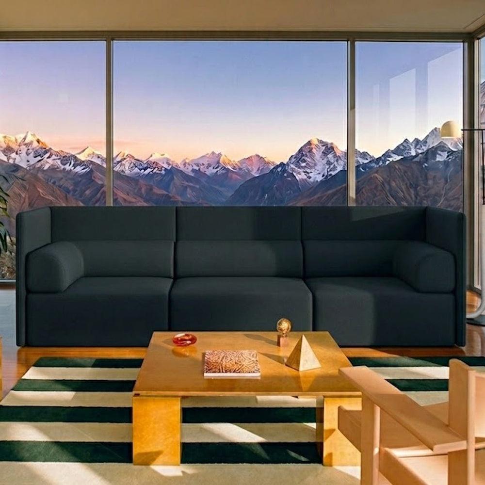 Palo Block 3 - seater Sofa Medium Back with Armrests - ökenhem