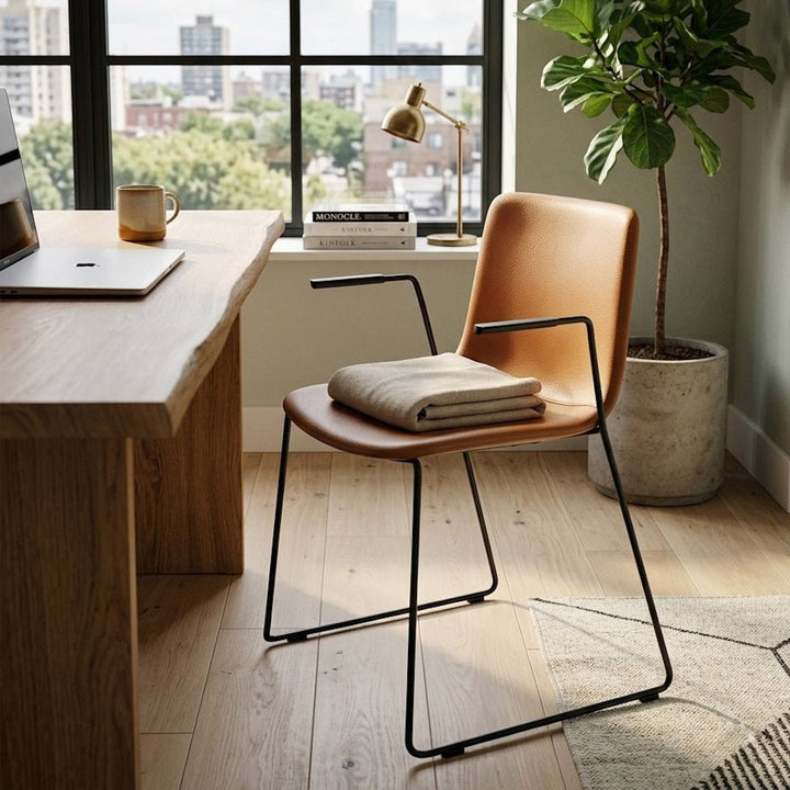 Pato Armchair - Sledge Base, Fully Upholstered - Stackable, additional view