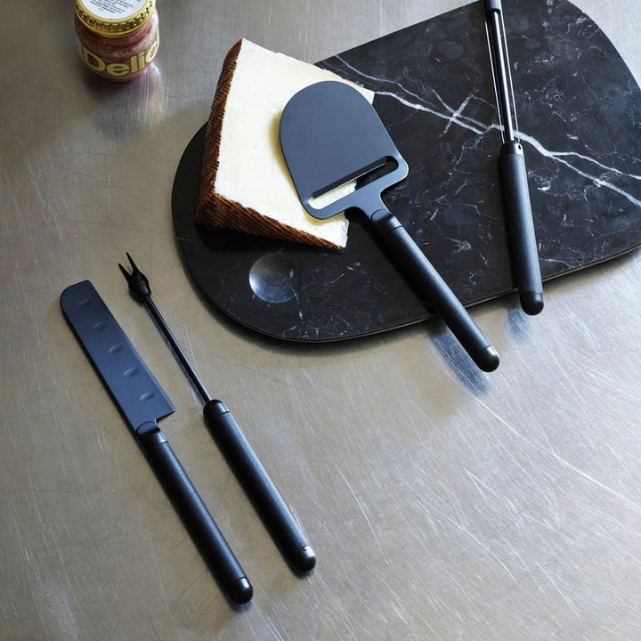 Pebble Cheese Fork Black - ökenhem