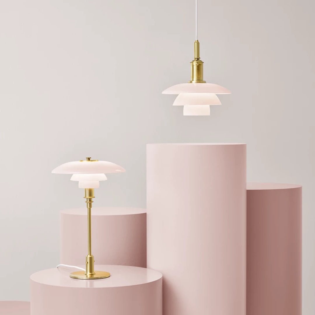 PH 2/1 Pale Rose Brass Table Lamp - ökenhem