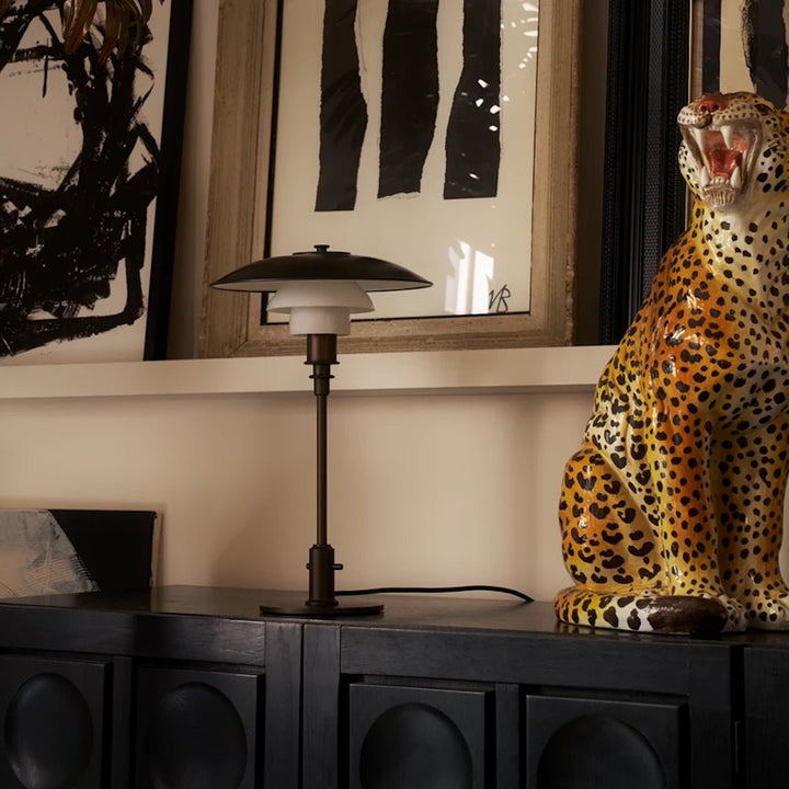 PH 3/2 Aged Brass Opal Table Lamp - ökenhem