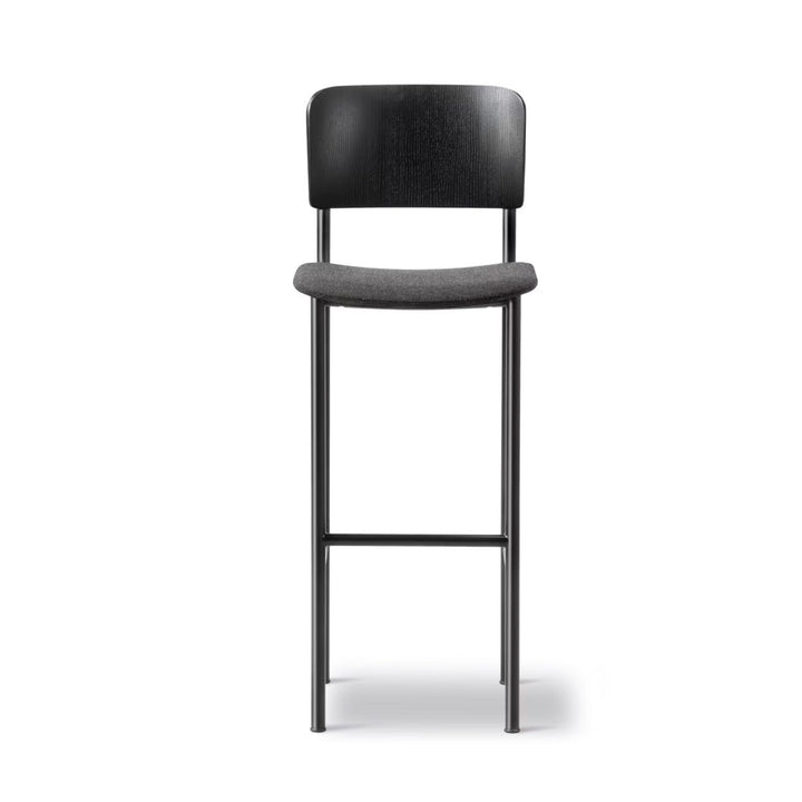 PLAN Barstool - Seat Upholstered, Black Frame - ökenhem