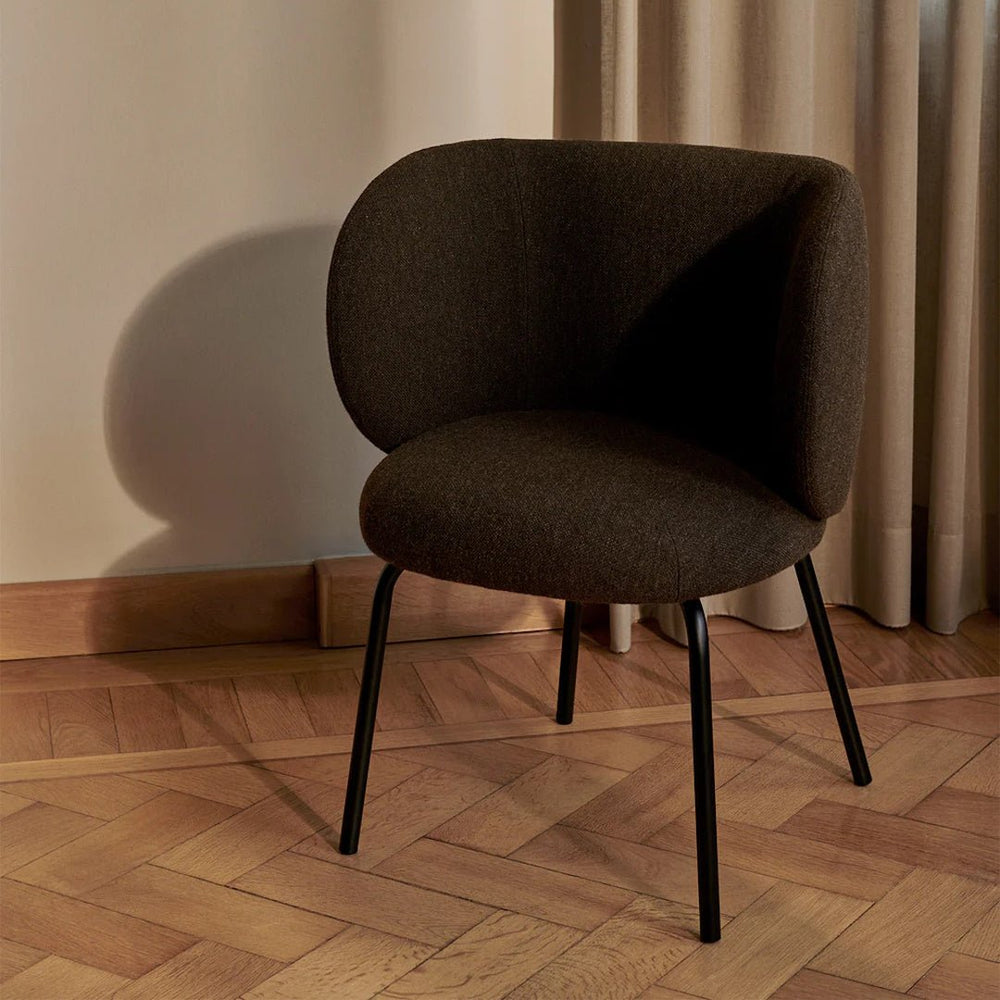 Rico Dining Chair - Hallingdal - Dark Grey/Brown - ökenhem