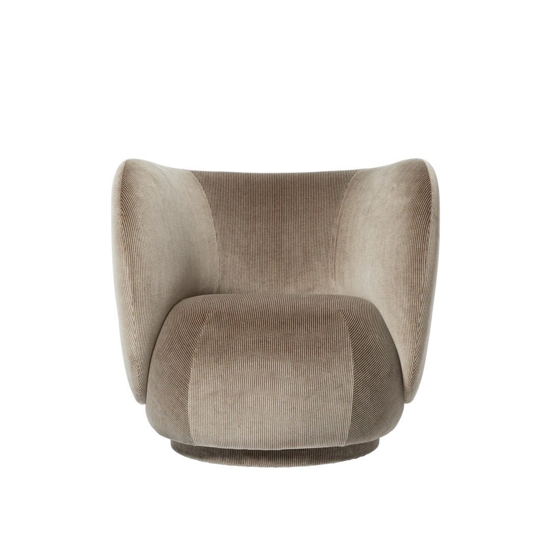Rico Lounge Swivel Chair - Devoré Velvet - ökenhem