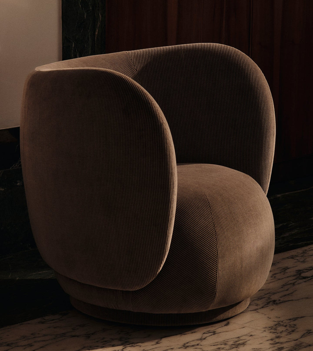 Rico Lounge Swivel Chair - Devoré Velvet - ökenhem