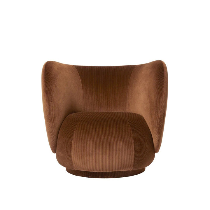 Rico Lounge Swivel Chair - Devoré Velvet - ökenhem