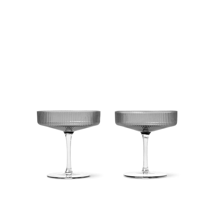 Ripple Champagne Saucers - Set of 2 - ökenhem