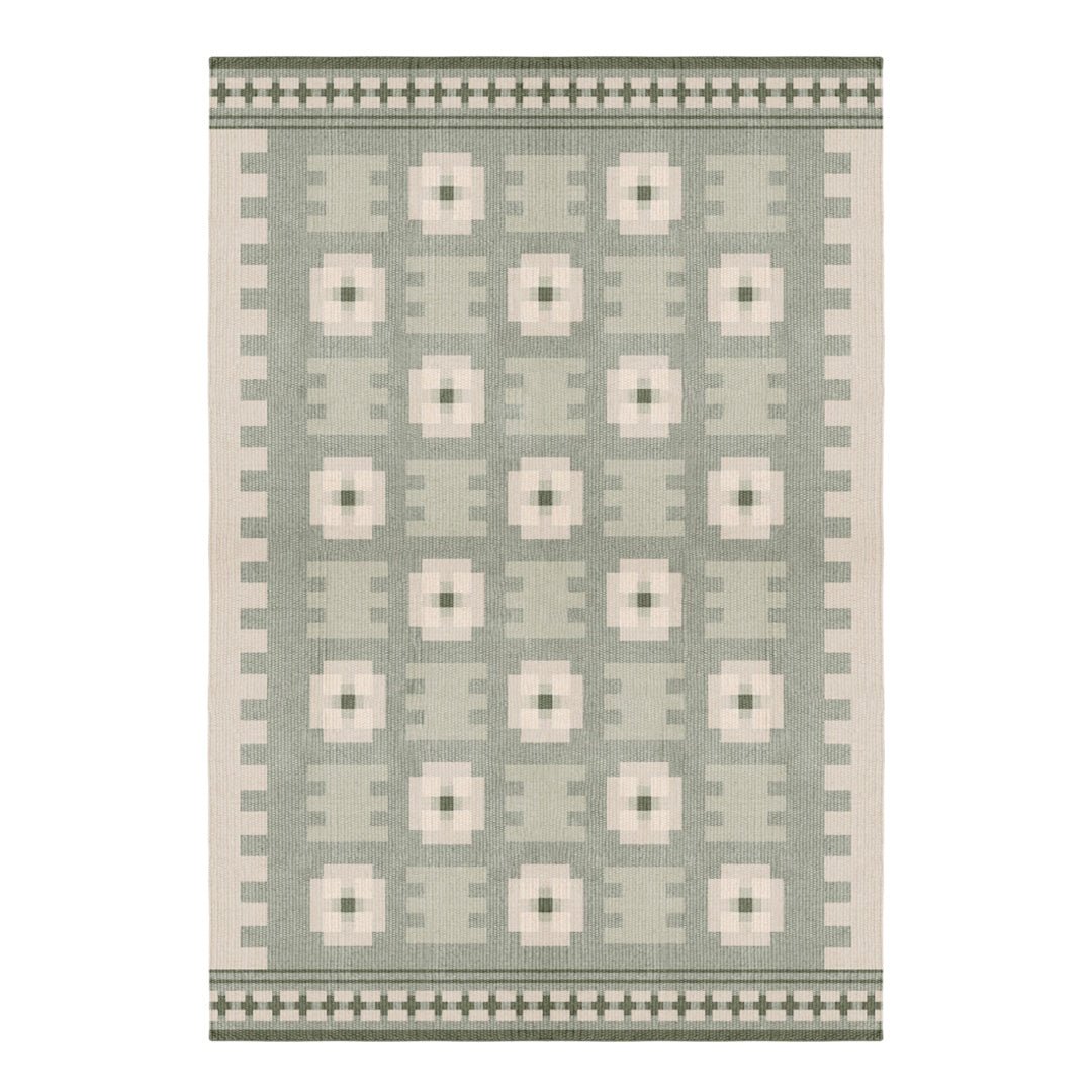 Röllakan Selma Wool Rug - Sage - ökenhem