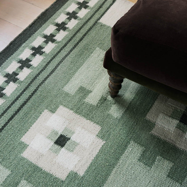 Röllakan Selma Wool Rug - Sage - ökenhem