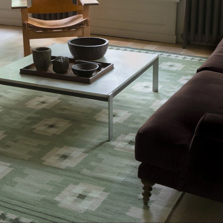 Röllakan Selma Wool Rug - Sage - ökenhem
