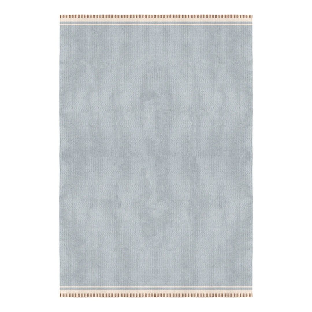 Röllakan Solid Wool Rug - Sky Blue - ökenhem