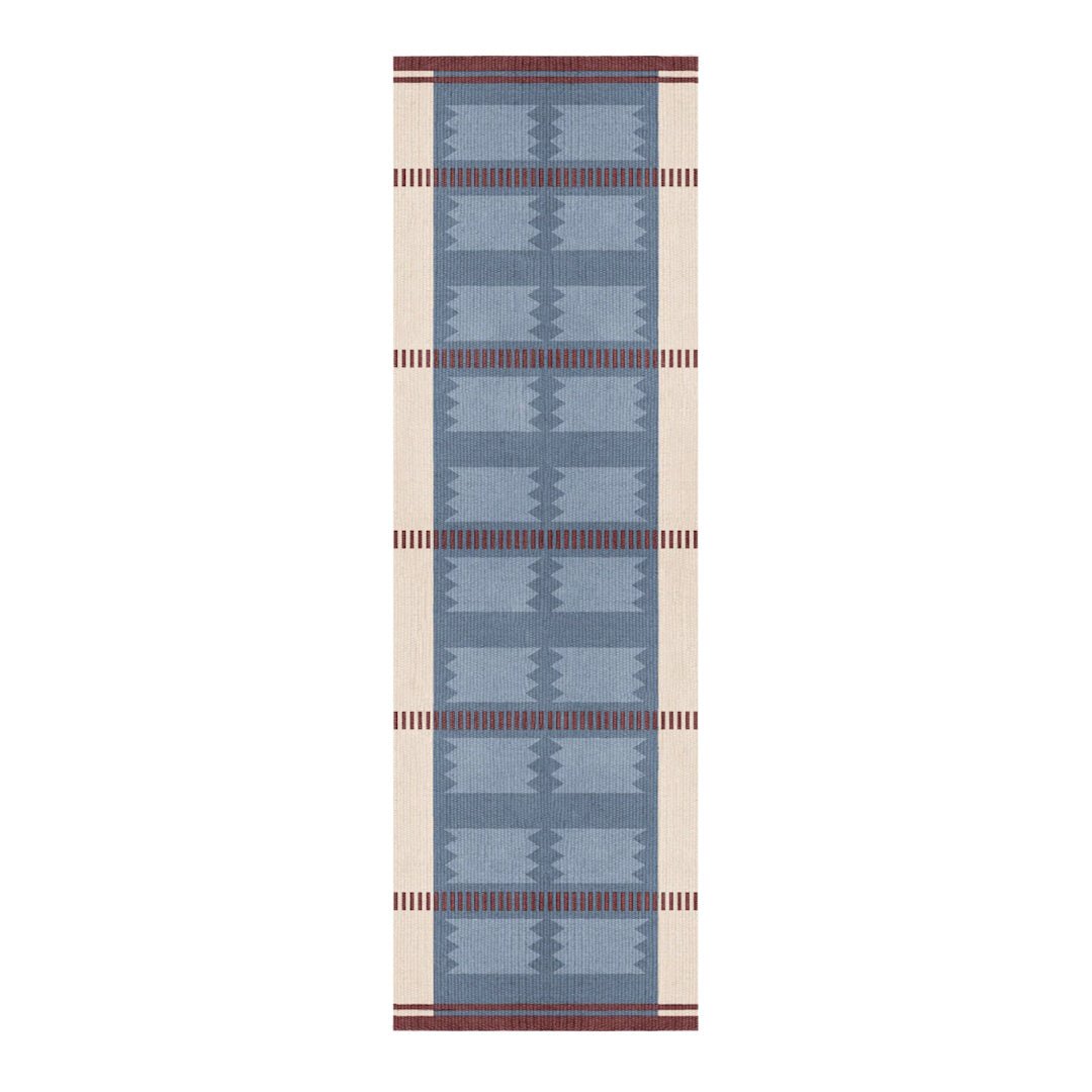 Rollakan Iris Wool Rug - Petrol - ökenhem