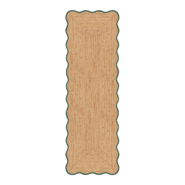 Scallop Jute Rug - Dark Green - ökenhem