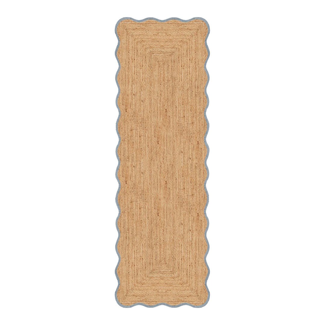 Scallop Jute Rug - Misty Blue - ökenhem