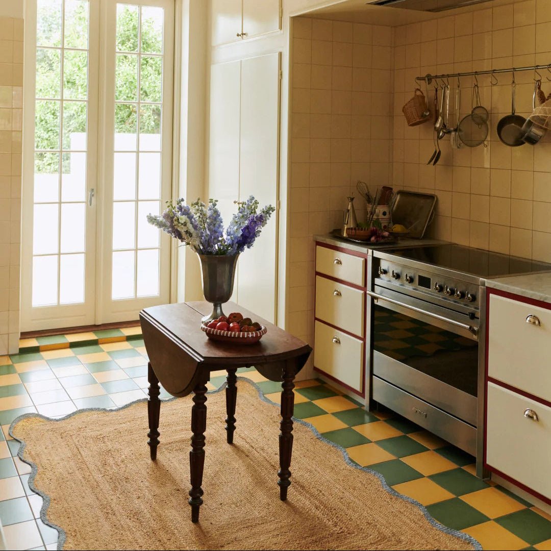 Scallop Jute Rug - Misty Blue - ökenhem