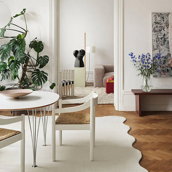 Scallop Wool Rug - Bone White - ökenhem