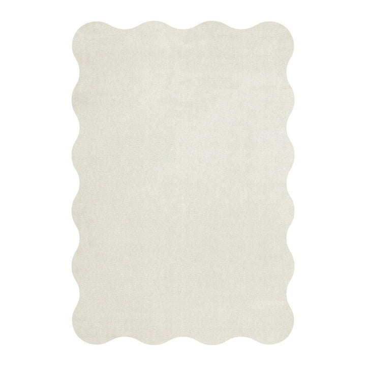 Scallop Wool Rug - Bone White - ökenhem