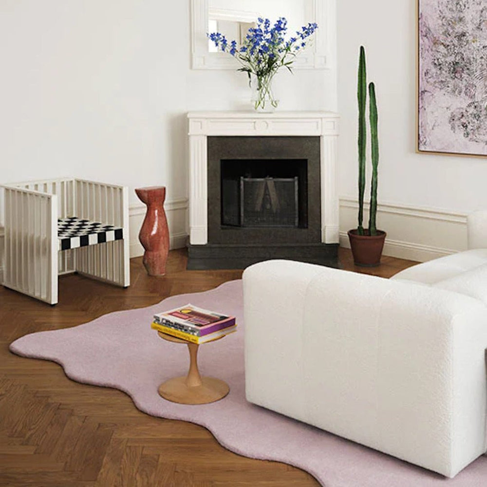 Scallop Wool Rug - Pink Lavender - ökenhem