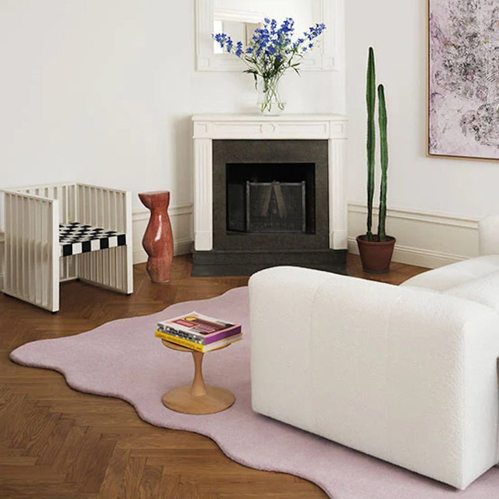 Scallop Wool Rug - Pink Lavender - ökenhem