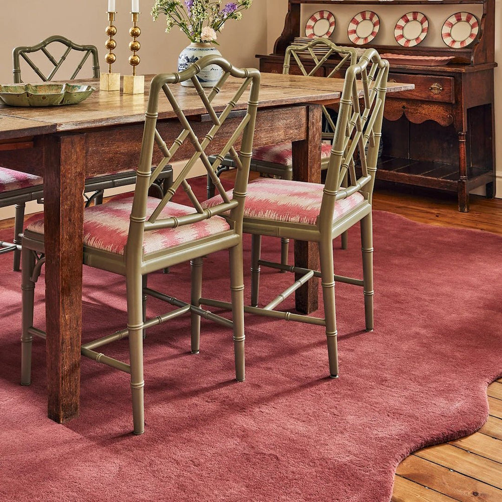 Scallop Wool Rug - Rosewood Red - ökenhem