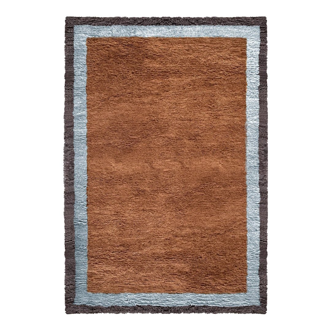 Shaggy Edge Wool Rug - Amber - ökenhem