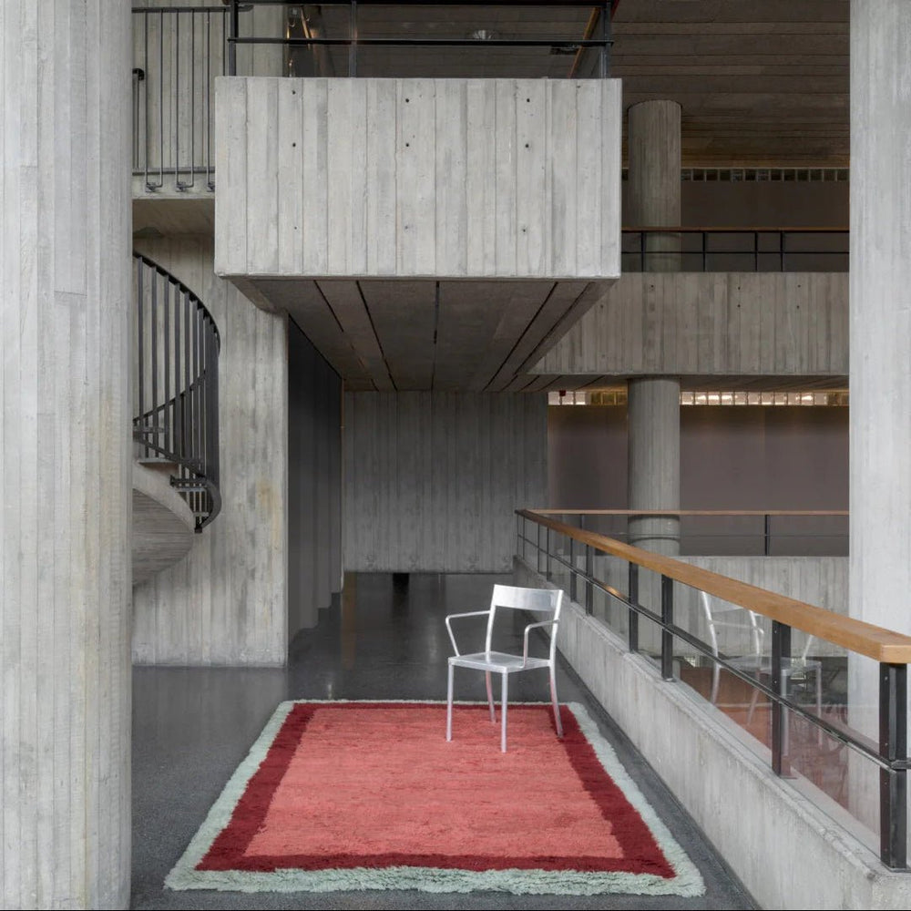 Shaggy Edge Wool Rug - Rose - ökenhem